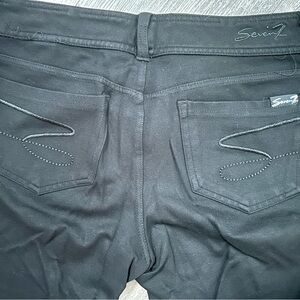 Seven7 Black Slim Stretch Jeans with Back Pocket Stitching